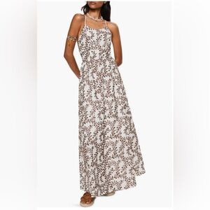 Mango Embroidered Leaf Strappy Back
Cotton Maxi Dress Size:4